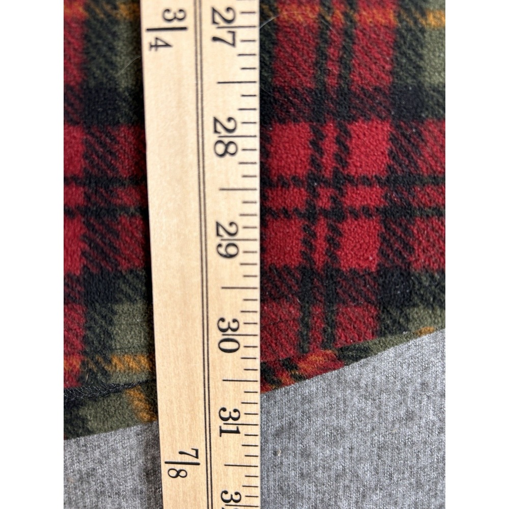 Vintage LL Bean Men Size Large Button Down Top Red‎ Green Flannel Plaid Cotton - Picture 6 of 8
